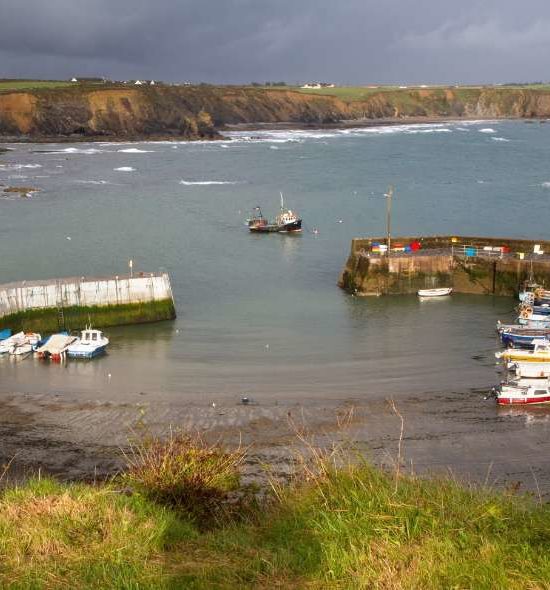 Dunabrattin Head and Boatstrand Harbour